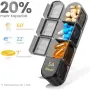 Нов Органайзер за хапчета 7 дни, черен, BPA Free, лесно отваряне Кутия за таблетки, снимка 3