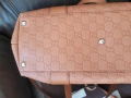 Оригинална дамска кожена чанта Gucci Bamboo Guccissima със сертификат, снимка 11