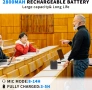 30W преносим гласов усилвател с безжични микрофонни слушалки, 2800mAh акумулаторна PA система, снимка 6