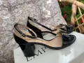 Сандали Emporio, лачени, нисък дебел ток, размер 36, снимка 3