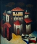 Картина, пейзаж, лодки, неразчетен автор, 1991 г., снимка 2