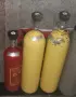 Продавам - 1 брой малка метална бутилка - 2,3L - 3,55кг tara - 250 BAR - АТМОСФЕРИ работно налягане, снимка 10
