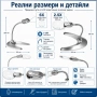 Увеличителна настолна лупа с LED осветление лед лампа регулируемо чупещо се рамо за четене гоблени, снимка 5