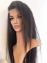 Черна перука от микс естествен косъм и примеси 70 см с Lace 4×4, снимка 9