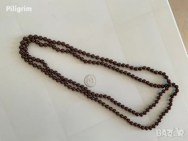 Винтидж колие от стъклени мъниста, Чехословакия, бижута.