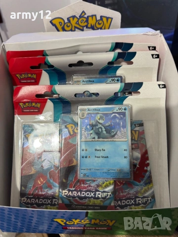 Pokemon Paradox rift (3 бустера в пакет + карта)