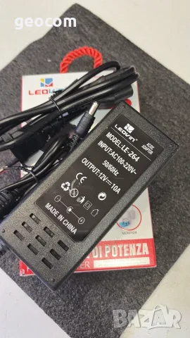 LeoVin 12V 10A 120W ново зарядно (Комплект, 5,5х2.1мм), снимка 4 - Оригинални зарядни - 55640442