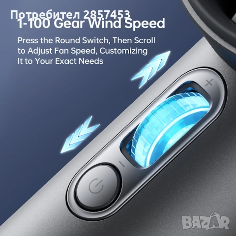 JISULIFE Handheld Fan Pro1S (New Version) - 2025 - чисто нов / 5000mAh / до 40h работа, снимка 4 - Друга електроника - 54384980