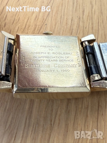 Златен часовник Hamilton 14k (585) 1960 г. много запазен , снимка 6 - Мъжки - 55414172