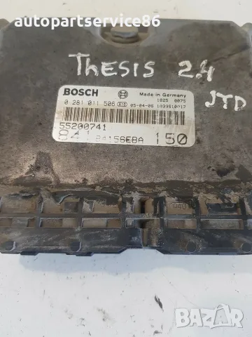 Компютър на двигателя (ECU) за Lancia Thesis 2.4 JTD (2005) 55200741 0281011506, снимка 2 - Части - 55412967
