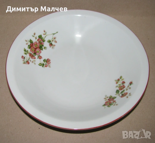 Порцеланови купи / чинии дълбоки 21 см Китка, отлични, снимка 2 - Чинии - 54555527