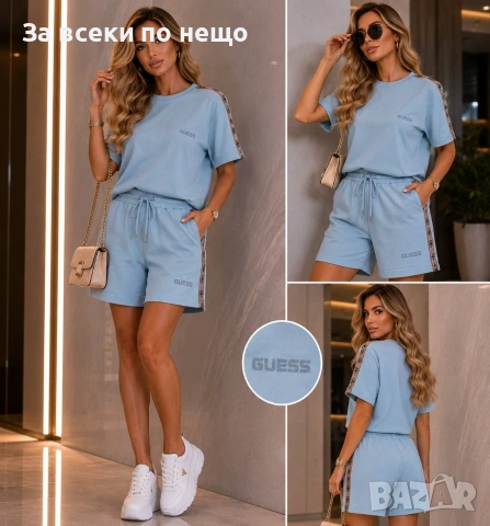 Guess Дамски Летен Комплект👚🩳Дамски Къс Екип Гес - Различни Цветове Код A1472, снимка 6 - Спортни екипи - 55150858