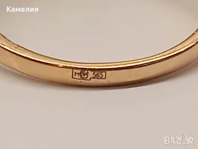 Руско злато. Пръстен с брилианти. , снимка 12 - Пръстени - 55525817