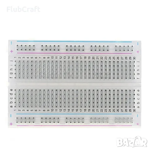 Breadboard 400 гнезда /Бредборд/ Прозрачен