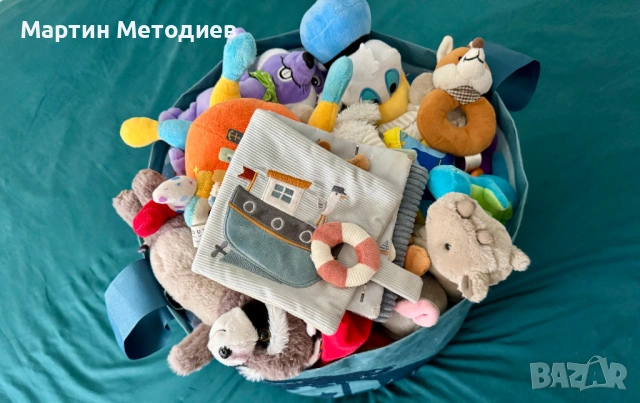 Цял кош с плюшени и меки играчки, снимка 2 - Плюшени играчки - 54399445