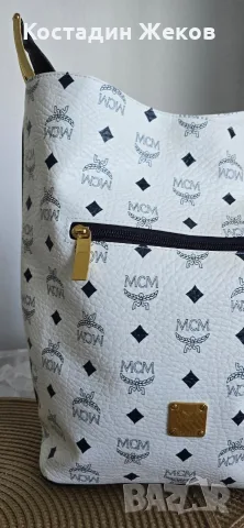 Нова. Дамска чанта тип торба (hobo/bucket bag) в емблематичния десен Visetos на луксозната немс, снимка 5 - Чанти - 55509638