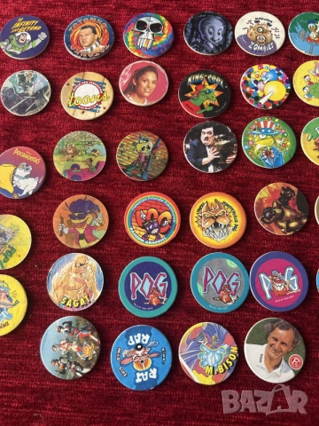 класически тапи или фишки от 90-те години, често наричани „pogs“, снимка 5 - Колекции - 55275802