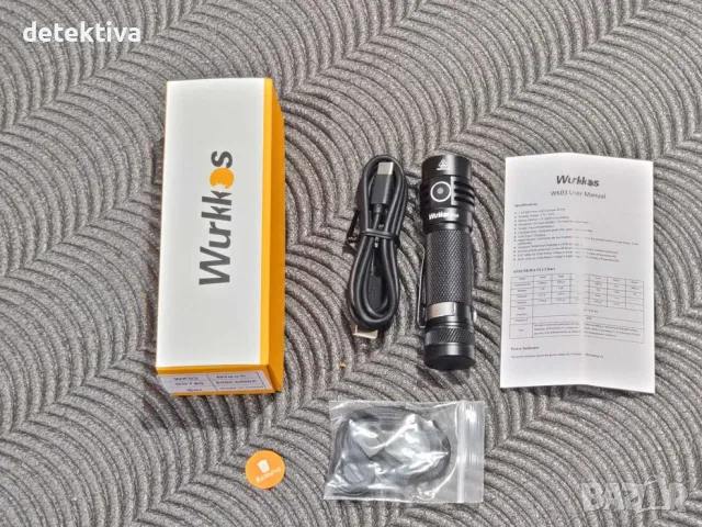 Фенер Wurkkos wk03, диод SST40, 1800lm. 6000K, снимка 5 - Екипировка - 55569574