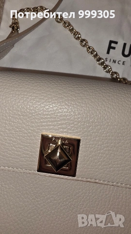 FURLA дамска кожена чанта – естествена кожа – почти нова , снимка 5 - Чанти - 54364726