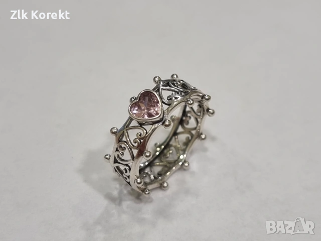 Дамски сребърен пръстен, снимка 2 - Пръстени - 55190896