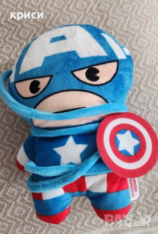 Captain America Marvel Miniso детска мека играчка чанта 23см Miniso, снимка 3 - Плюшени играчки - 54448792