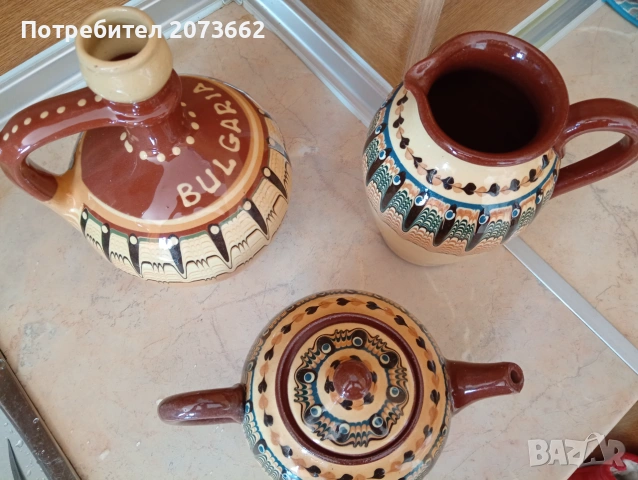 Керамични съдове три части , снимка 2 - Сервизи - 55044833