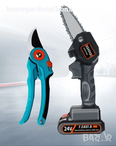 Ръчен електрически верижен трион 15 см с две батерии – Компактна мощност за лесно рязане, снимка 10 - Градинска техника - 54108353