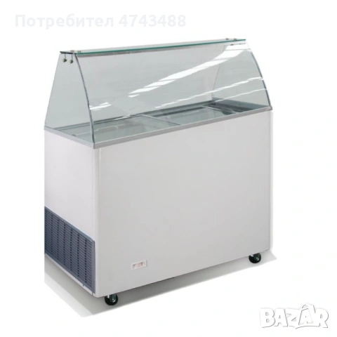 Професионална витрина за сладолед 6 x 5 л (-24°C до -14°C), бяла