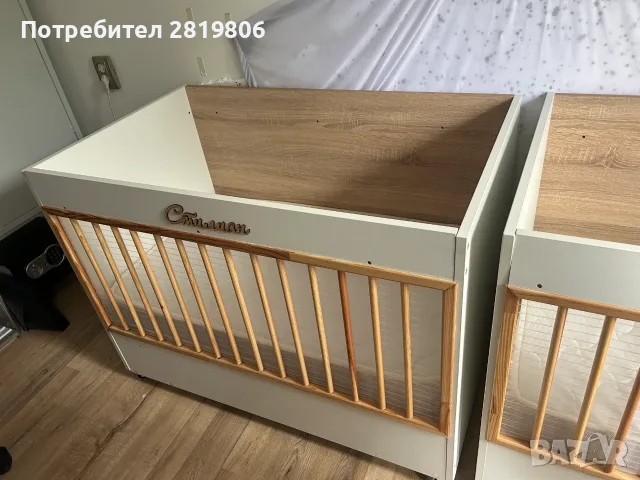 Бебешки дървени кошари - 2бр., снимка 4 - Кошарки - 55538735