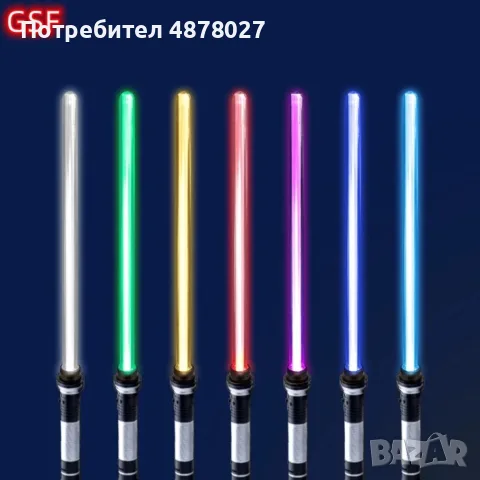 Детска играчка цветен светлинен лазерен меч Star Wars със звук, снимка 13 - Други - 55494889