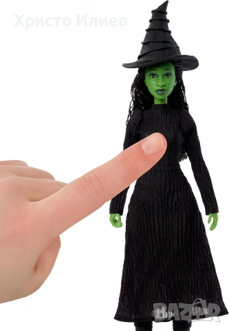 Wicked Пееща кукла Елфаба Elphaba, снимка 3 - Кукли - 55153113