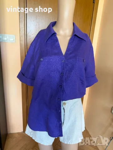 Дамски ризи с къс ръкав, размер L/XL, снимка 6 - Ризи - 55681826