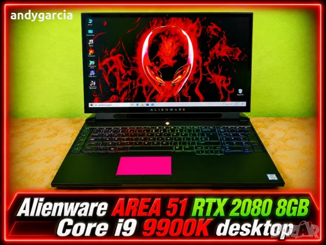NVidia RTX 2080 8GB 190W/Core i9 - 9900K/16GB RAM/256GB SSD+1TB/17.3 144hz IPS/Dell Alienware AREA51