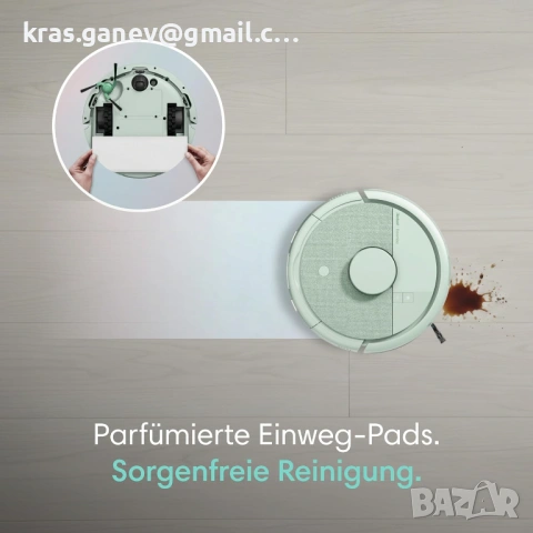 iRobot Roomba Mini робот прахосмукачка и моп + AutoEmpty Dock, цвят Mint, снимка 8 - Прахосмукачки - 54504301