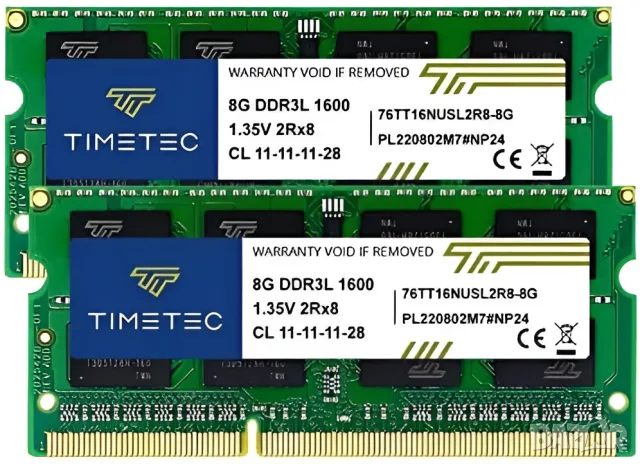 RAM SОDIMM памет Timetec 16Gb (2x 8Gb) DDR3L 1600MHz CL11 1.35v