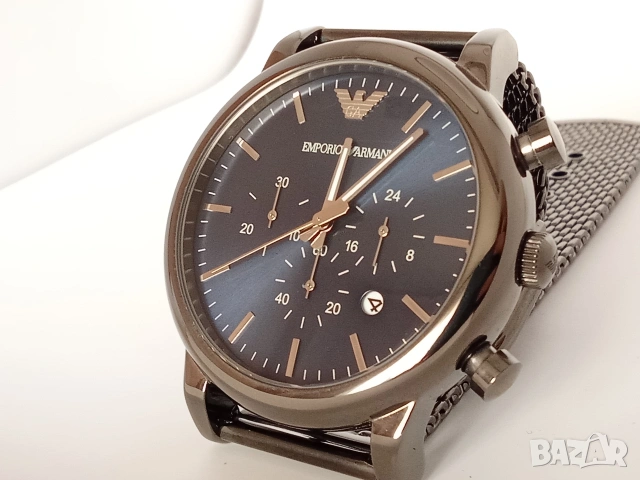 Emporio Armani AR-1979 оригинален мъжки часовник като нов хронограф стоманен