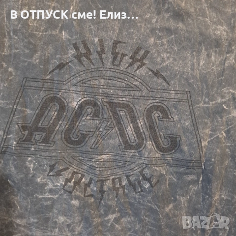 Тениска ACDC high voltage дамката винтидж ACID WASH оригинал, снимка 2 - Тениски - 54790624