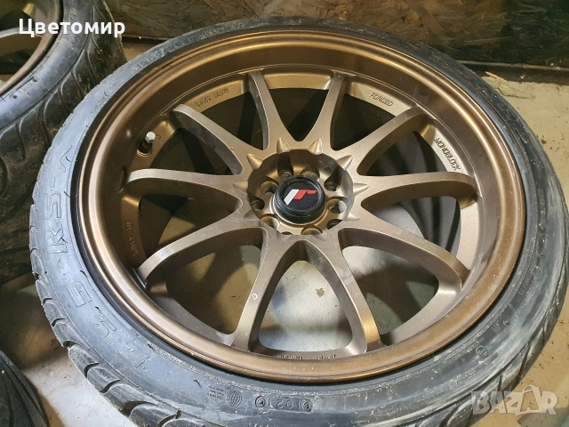 JR5 bronze 18 5x100/5x114.3 9.5j et22, снимка 3 - Гуми и джанти - 54794082
