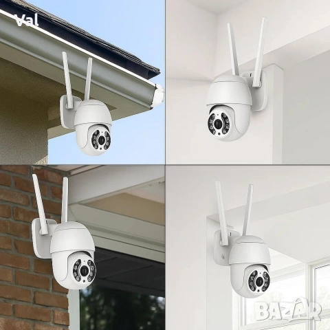Безжичен WiFi комплект с 4 камери 4К Ultra HD+DVR за видеонаблюдение, снимка 4 - Комплекти за видеонаблюдение - 55181818
