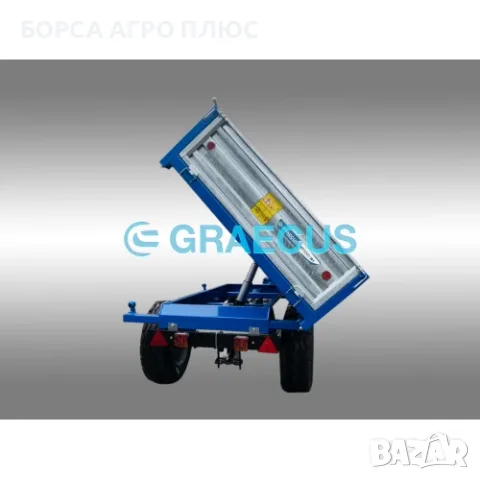 Ремарке едноосно с хидравлично разтоварване GRAECUS MT3000-3H, снимка 3 - Селскостопанска техника - 55540011