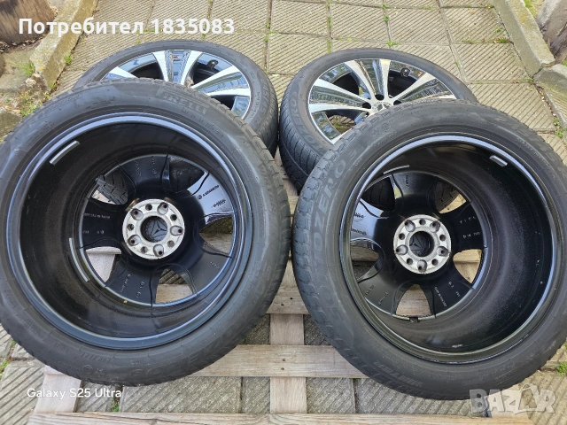 Лети джанти 18ки 5х112 Mercedes + зимни гуми 245/45/18 Pirelli, снимка 11 - Гуми и джанти - 54440938