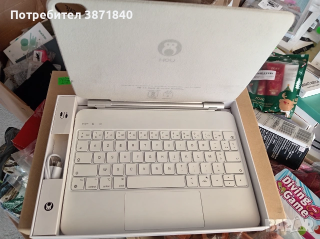 Клавиатура HOU (Magic Keyboard Type) - САМО за Apple iPad Pro 11" M4 (2024), снимка 2 - Клавиатури и мишки - 54982244