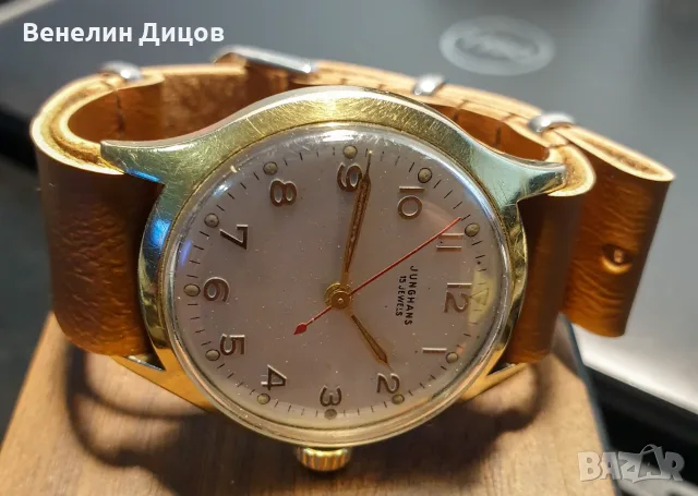 Механичен часовник Junghans в прекрасно състояние, снимка 4 - Мъжки - 55446794