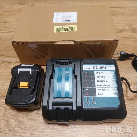 НОВО! Комплект Бързо Зарядно DC18RF + Усилена Батерия 18V 5.5Ah BL1855B за Makita LXT