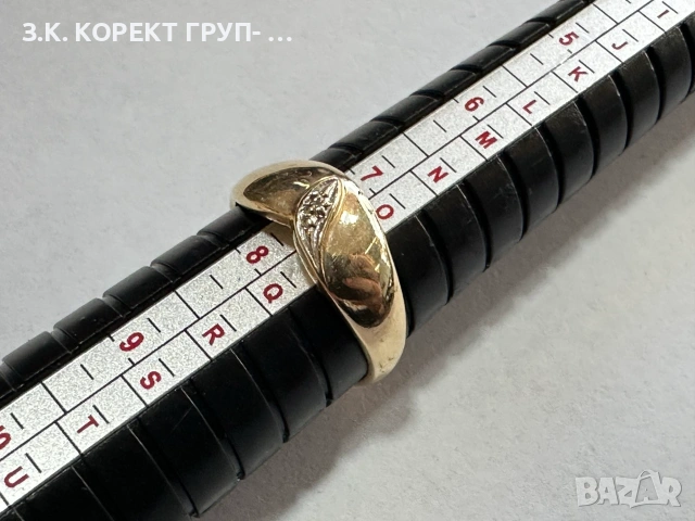 Златен дамски пръстен 14K – 2,62 г, размер 55,5, снимка 3 - Пръстени - 55114274