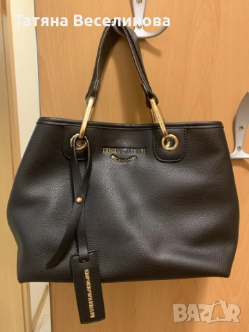 Дамска черна чанта Emporio Armani