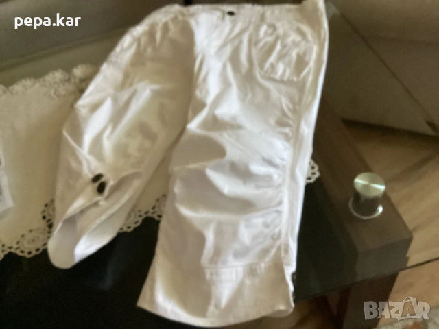 Бял 3/4 панталон дамски,42-44 , снимка 6 - Къси панталони и бермуди - 55076355