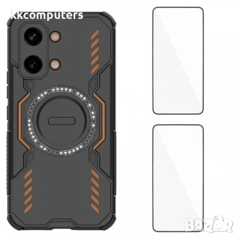 WANLONFENG DJ Магнитен Калъф за Xiaomi Redmi Turbo 5 Max 5G / Poco X8 Pro Max 5G - PC+TPU, 2 стъкла,, снимка 6 - Калъфи, кейсове - 54378946