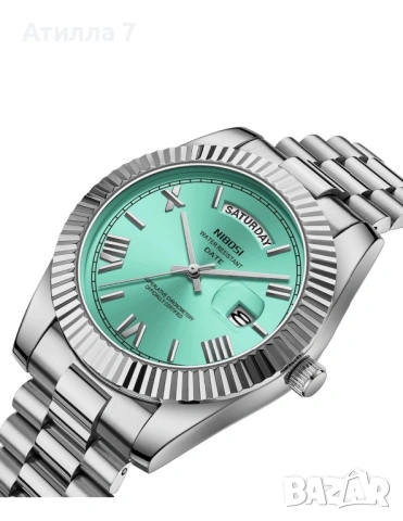 Мъжки часовник NIBOSI - елегантен с ден и дата, снимка 5 - Мъжки - 54166504