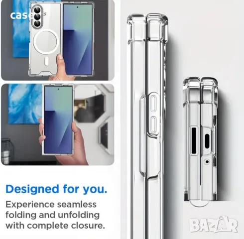 Samsung galaxy Z Fold 8/Z Fold8 ultra/Z Fold 7 magsafe кейс ударо-устойчив прозрачен, снимка 4 - Калъфи, кейсове - 55550404